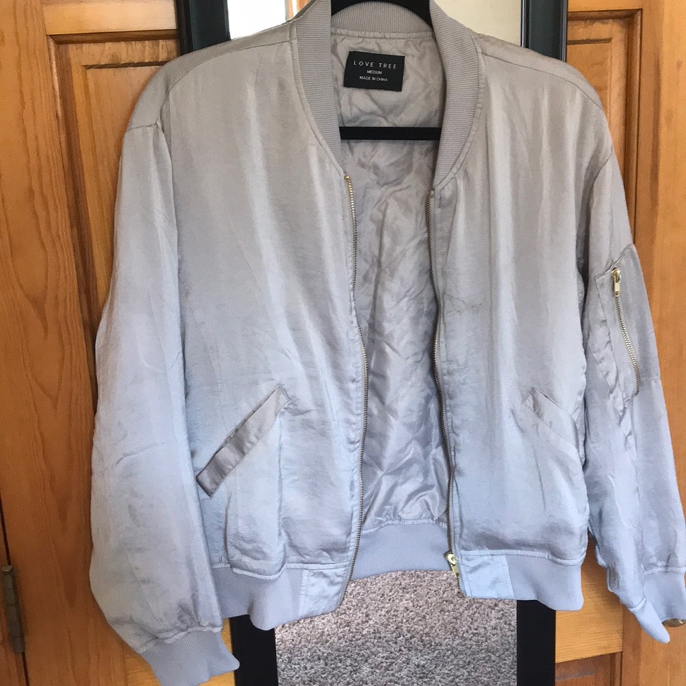 Silver bomber jacket